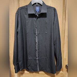 Society Of Threads Black Dress Shirt